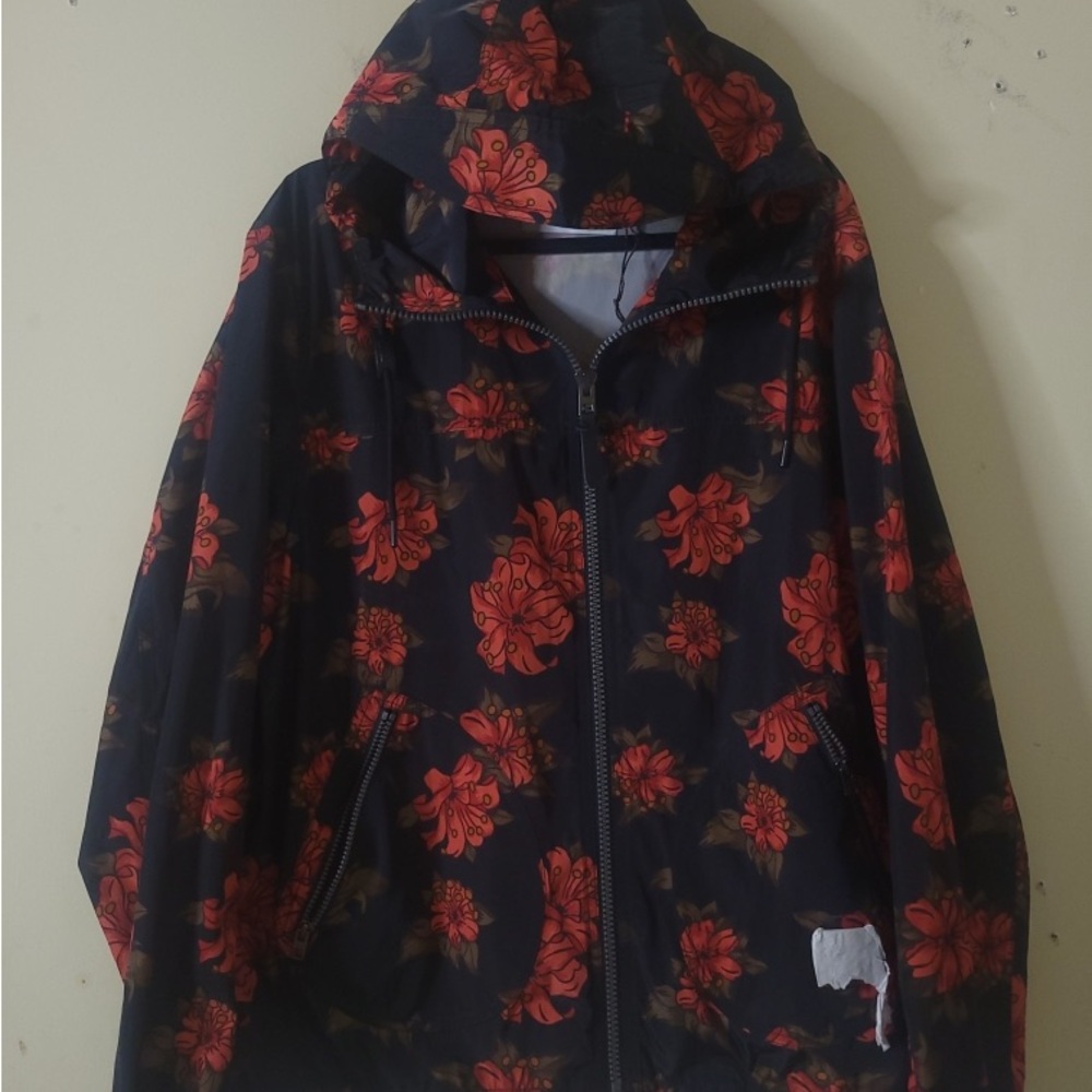 New Without Tags COACH Mens All-Over Print Windbreaker Sz